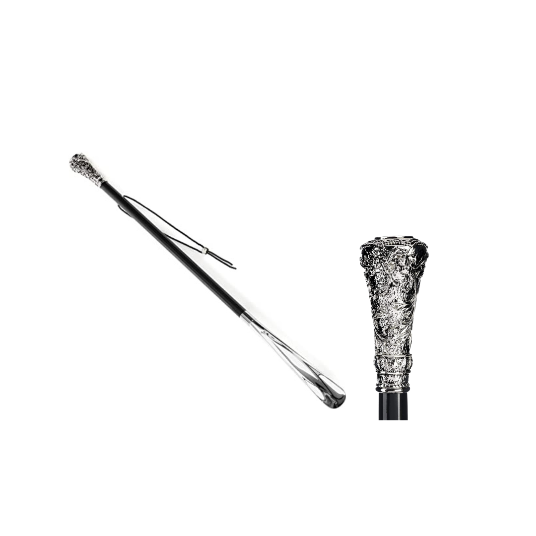 Luxury shoehorn 78cm Silver Coated 925 WALKING STICKS LUXURY