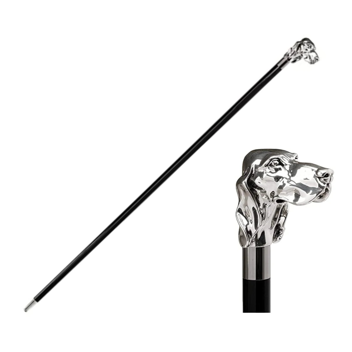 Luxury Walking Stick Silver Coated 925 Setter WALKING STICKS LUXURY