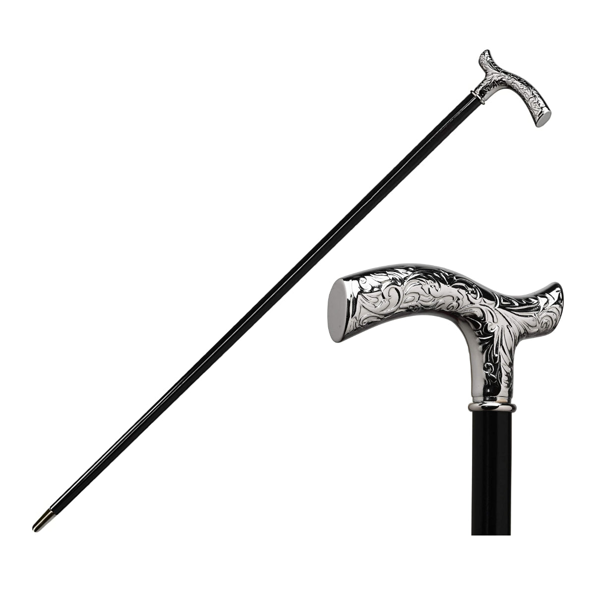 Walking Stick Use Silver Coated 925 WALKING STICKS LUXURY