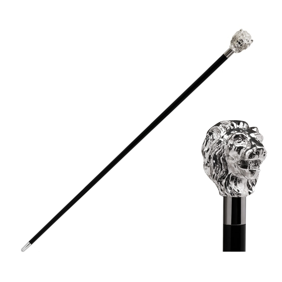 Luxury Walking Stick Silver Coated 925 Leone WALKING STICKS LUXURY