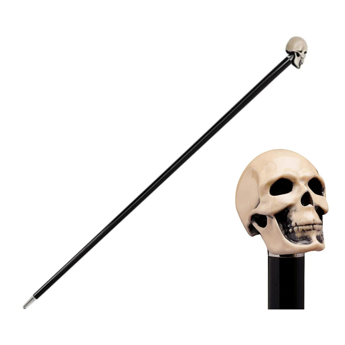 Walking Stick Luxury Hand Decorated Skull WALKING STICKS LUXURY