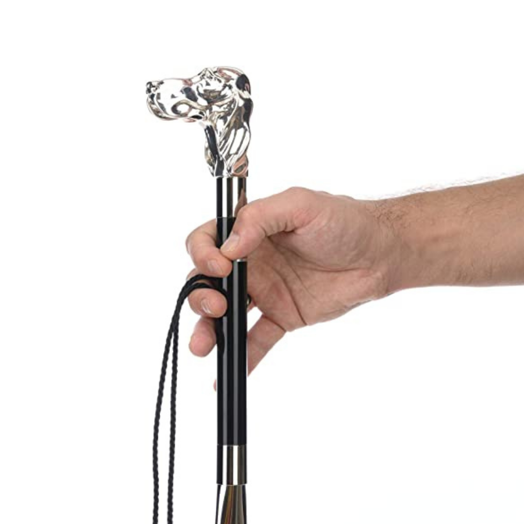 Calzante Lusso Silver Coated 925 Setter WALKING STICKS LUXURY