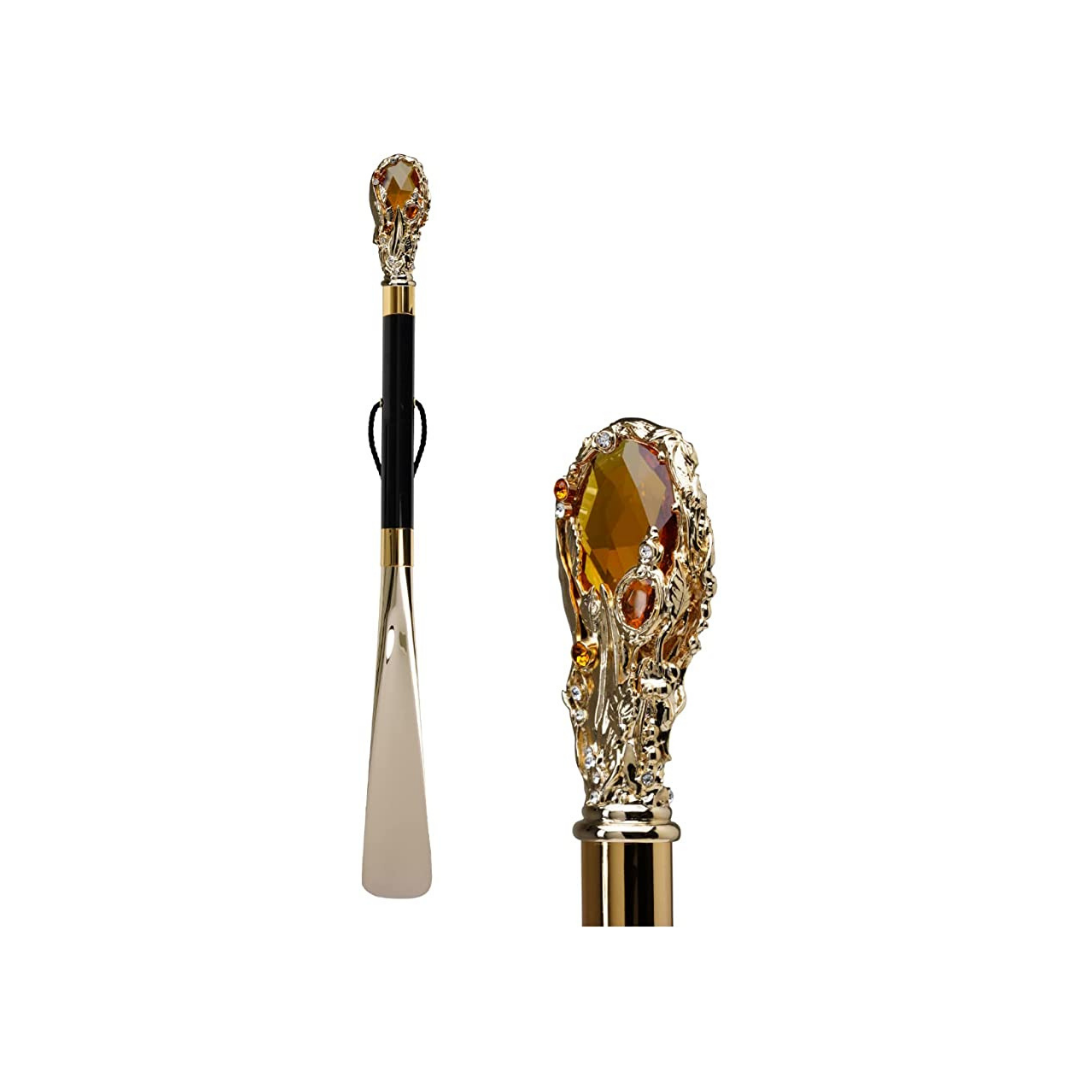 Calzante Lusso Swarovski Strass Gold Plated 24k Gemma WALKING STICKS LUXURY