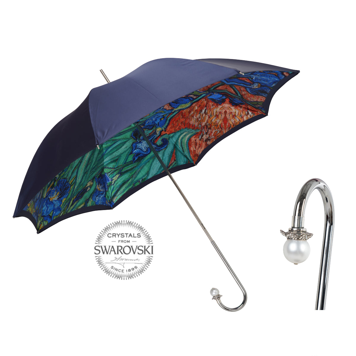 Elegant Umbrella Woman Swarovski Automatic Getty Museum WALKING STICKS LUXURY