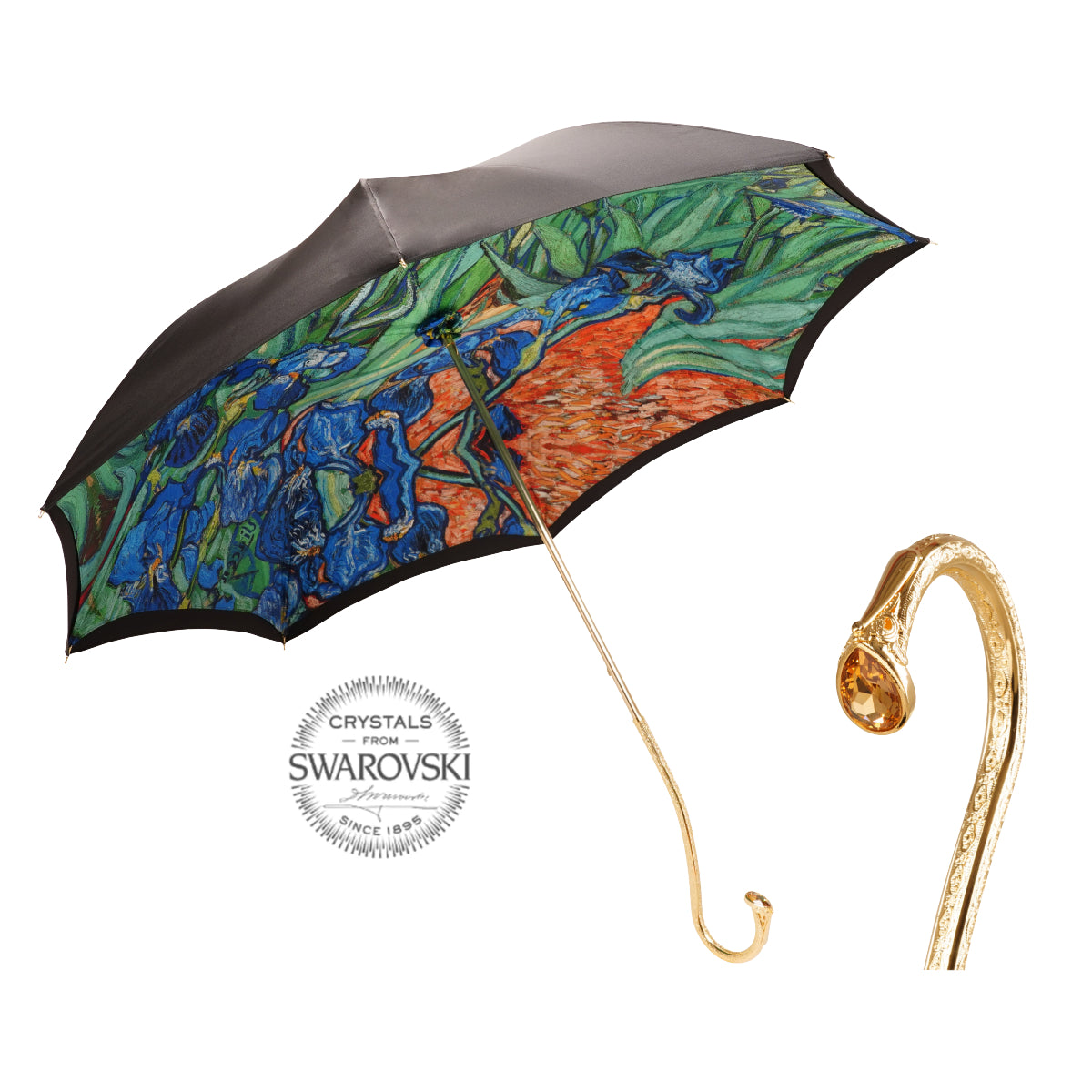 Elegant Umbrella Woman Swarovski Automatic Getty Museum WALKING STICKS LUXURY